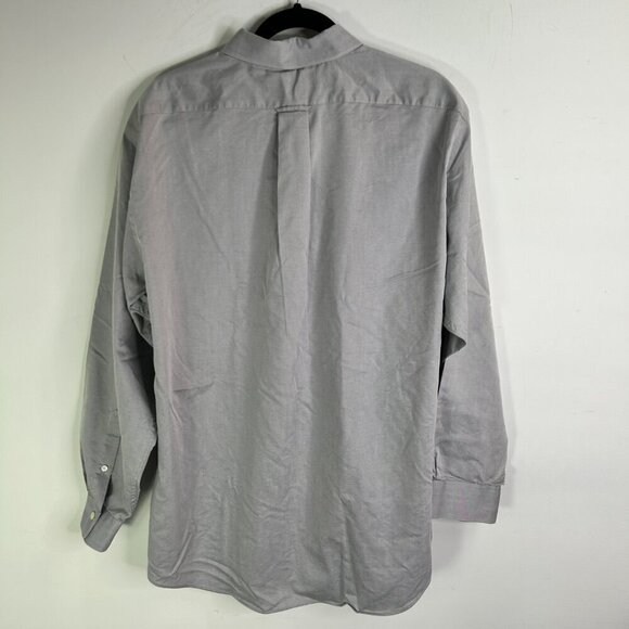 Woodward Men's Light Gray Wrinkle Free Dress Shirt Size 17.5 - 34/35 - Picture 4 of 4